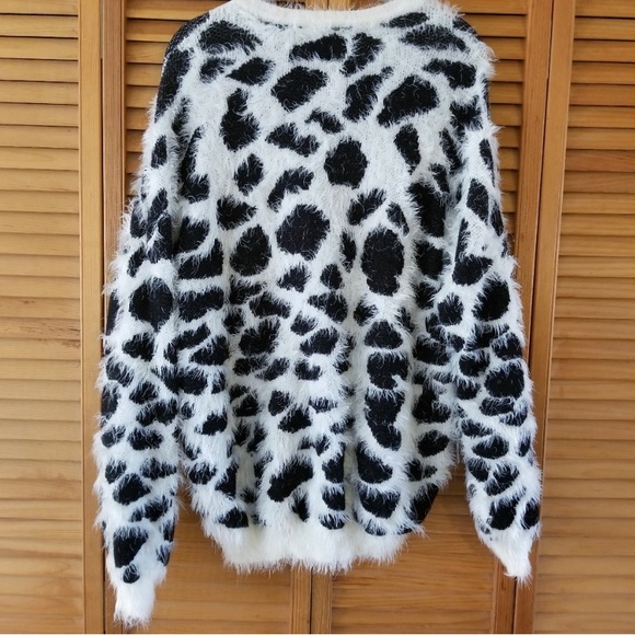 FOREVER 21 Tiger King Fuzzy Sweater Large Black - Picture 8 of 8